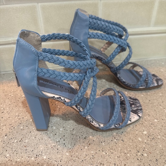Donald Pliner Seska Nappa Denim Heels - Picture 1 of 4
